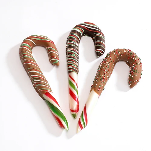 Chocolate Dipped Peppermint Candy Canes